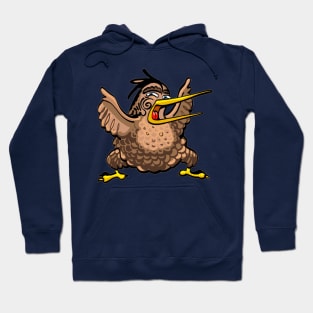 Cartoon New Zealand kiwi bird doing a Maori haka Hoodie